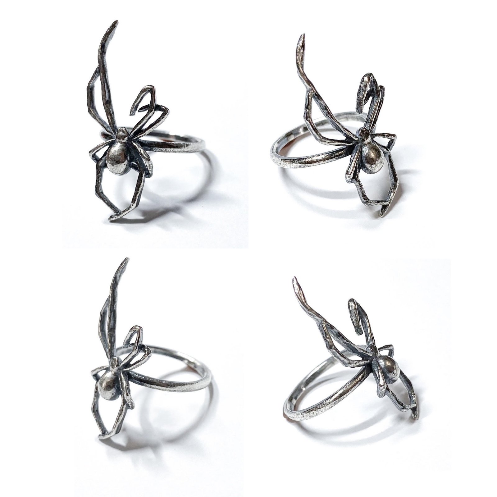 Sterling Silver Black Rhodium Plated Gemstone Spider Ring, Sterling Spider Ring, Gemstone Spider Ring, Sterling Spider selling Jewelry